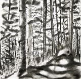 Black Peak by Claire Meharg, Drawing, Charcoal and acrylic